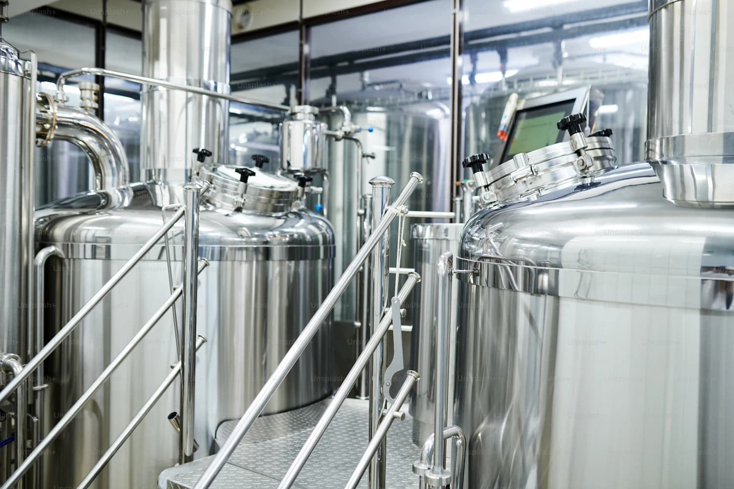 Stainless steel blending vessels where Power Clean industrial cleaning chemicals are manufactured