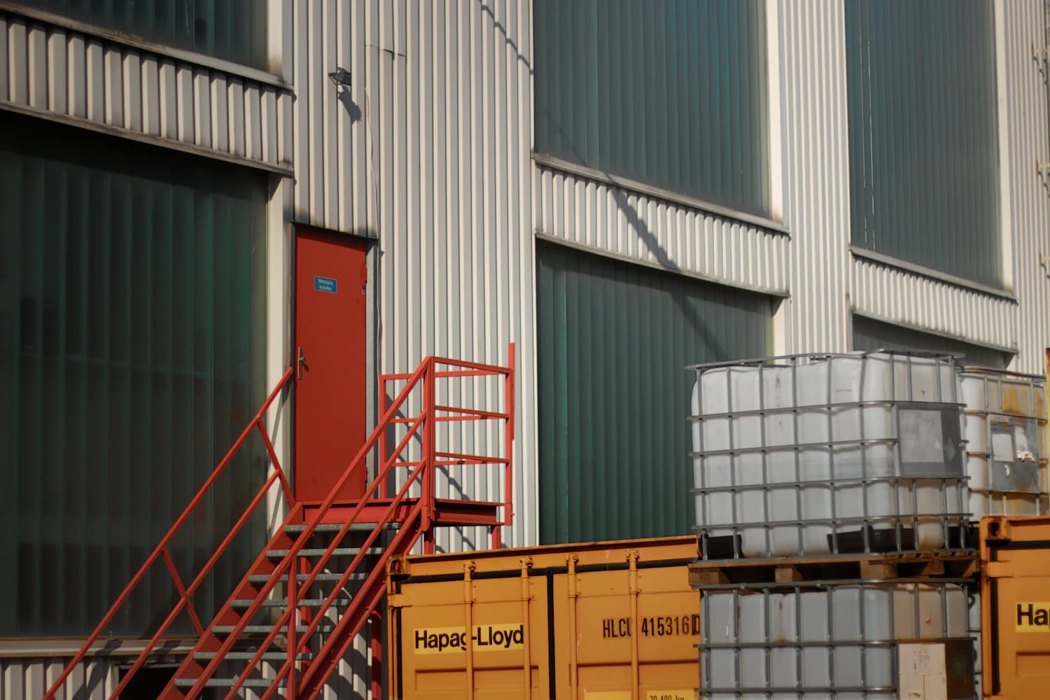 Palletised stock in the dispatch warehouse